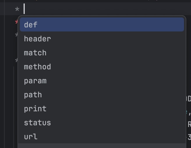 Keyword auto-complete suggestions in a Karate feature file