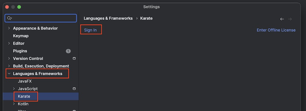 License activation settings panel in IntelliJ