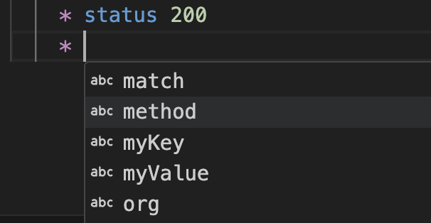 Karate keyword auto-complete in VS Code